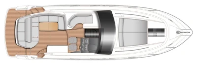Princess V40 Main Deck Layout Plan