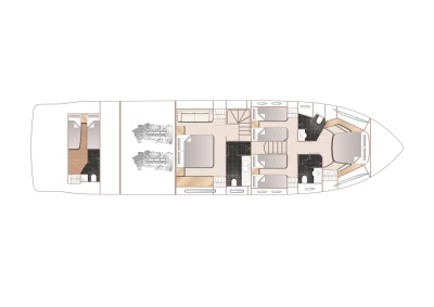 Princess 68 Lower Deck Layout