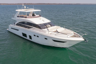 2016 Princess 68 on the water