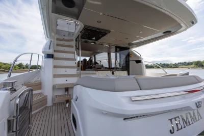 2022 Princess F55 with elegant design, spacious deck, and luxurious interior.